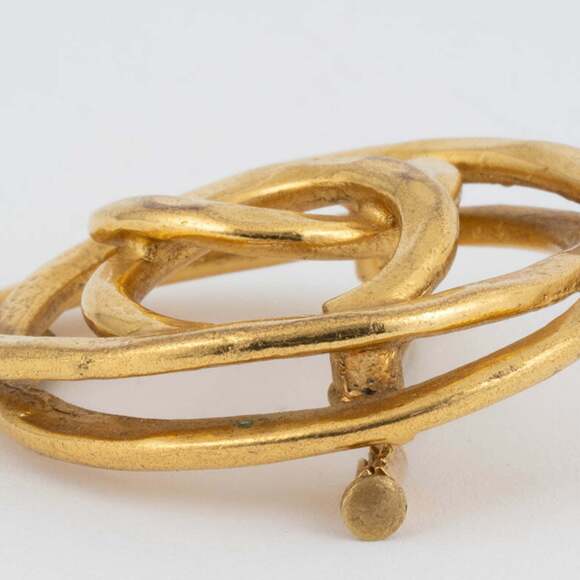 CHANEL Authentic Gold Brooch